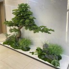 tiểu cảnh cây tùng giả
